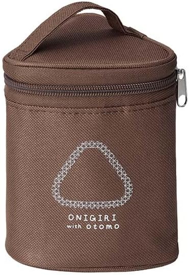 Torne Cold Insulation Rice Ball Case for 2 Pieces, Brown Interior Aluminum Processing, Chopsticks Storage Pocket (H x W x D): 5.5 x 4.5 x 4.3 inches (140 x 115 x 110 mm)