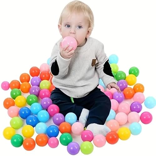 Ball Pit Balls, 100 Pcs/50 Pcs/200 Pcs, 5.6 cm, Crush Proof Plastic, for Toddlers, with Mesh Bag (50 pcs)