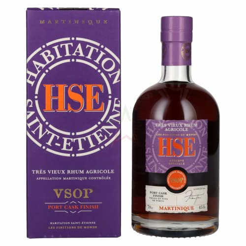 HSE Très Vieux Rhum Agricole VSOP PORT CASK FINISH 45,00% 0,70 lt.