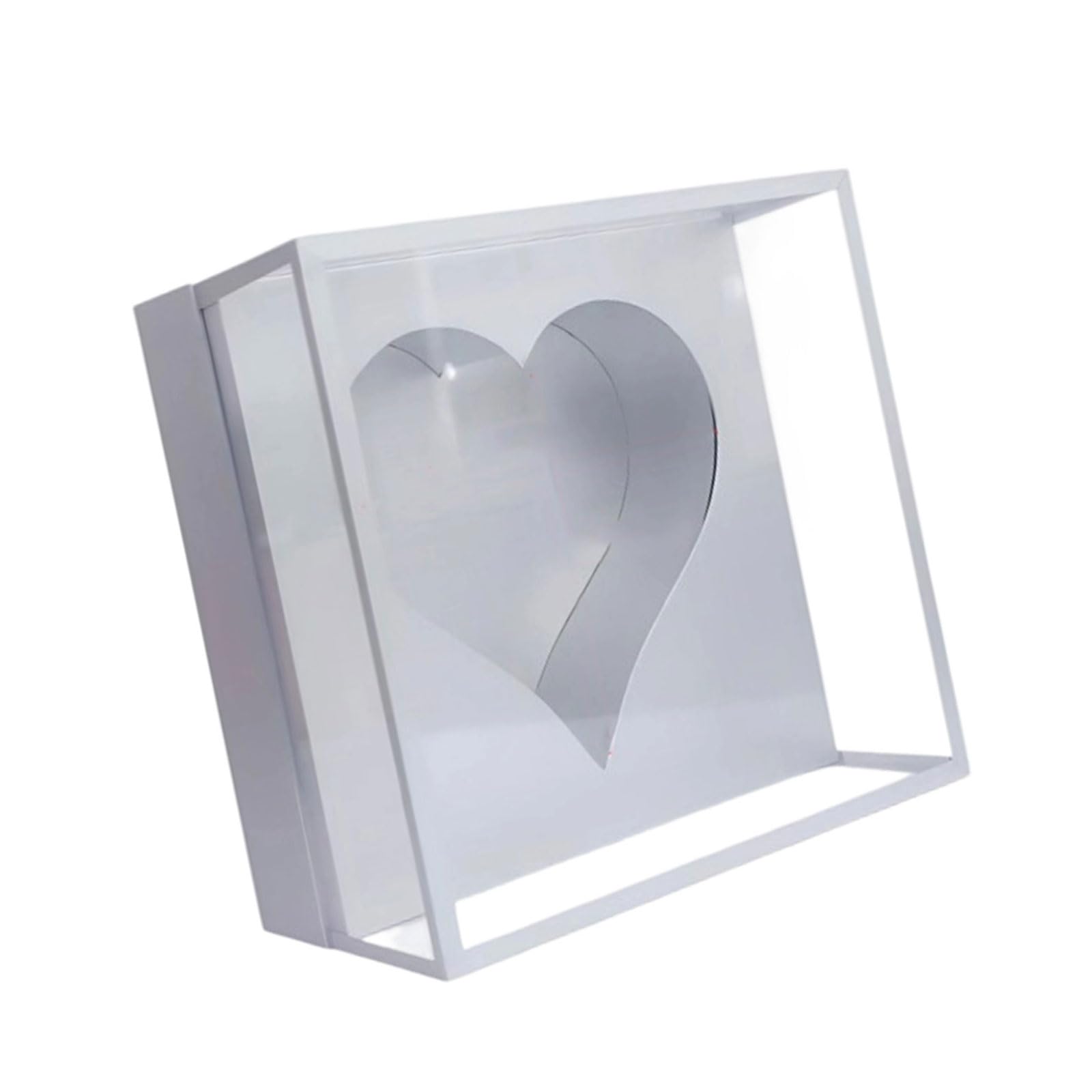 Kaeltsyn Heart Designs Acrylic Display Case Packaging for Preserving Roses Jewelry Decorative Items Clear Flower Display Case