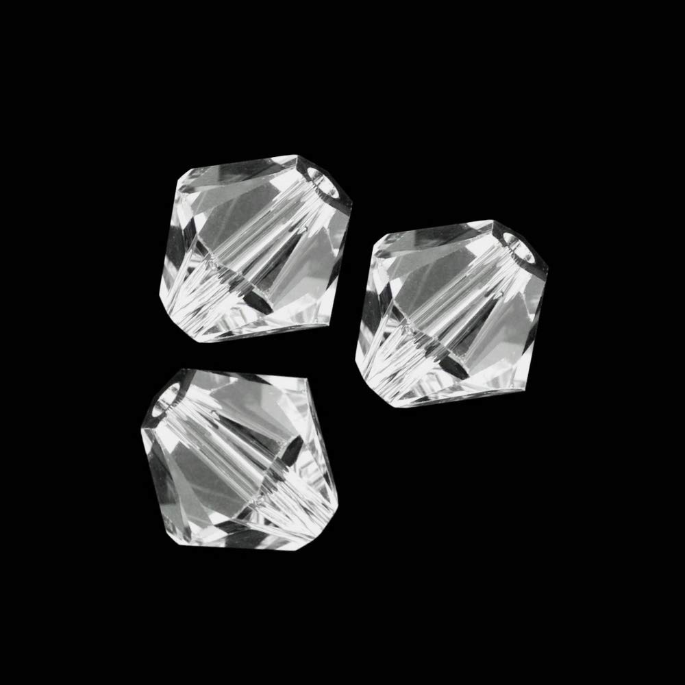 400 kunststof kralen, acrylkralen, 8 mm, dubbele kegel, kleurrijke mix, set van 2, om te rijgen, voor doe-het-zelf sieraden maken