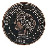  vinciann Copia Moneta Francia 10 centesimi 1870 Cerere Repubblica Francese 30.13mm 12g