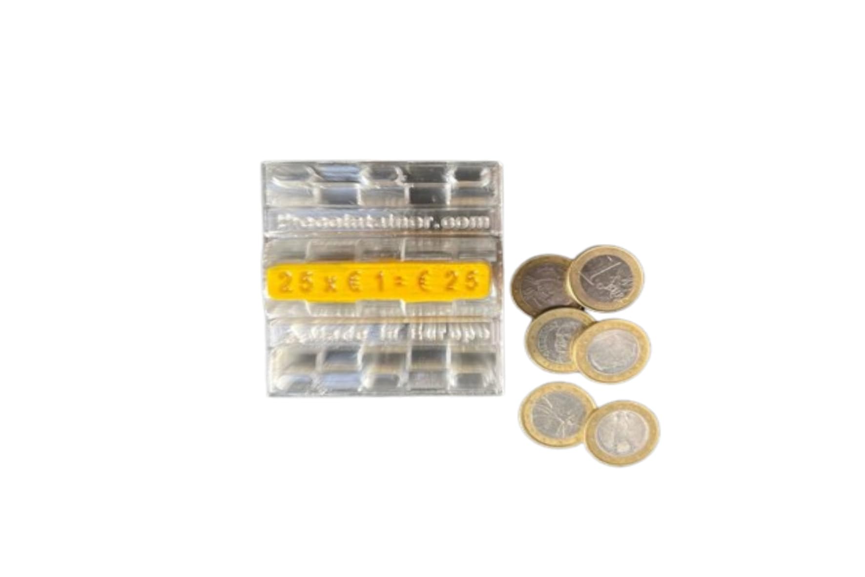 Pack Blister Monedas 100 Unidades, Euros y Centimos, Cartucho Guarda Monedas (Para monedas de 1€)