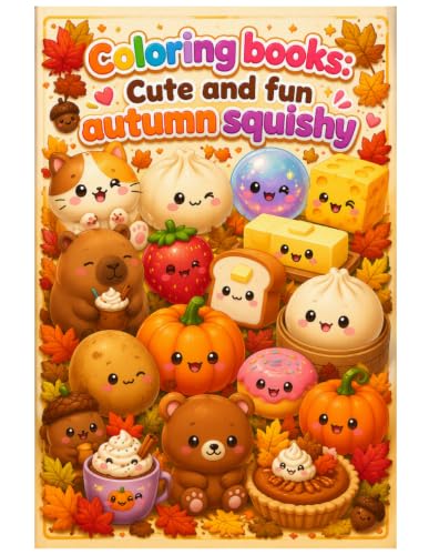 Coloring books : Cute and fun autumn squishy (French Edition) image 2
