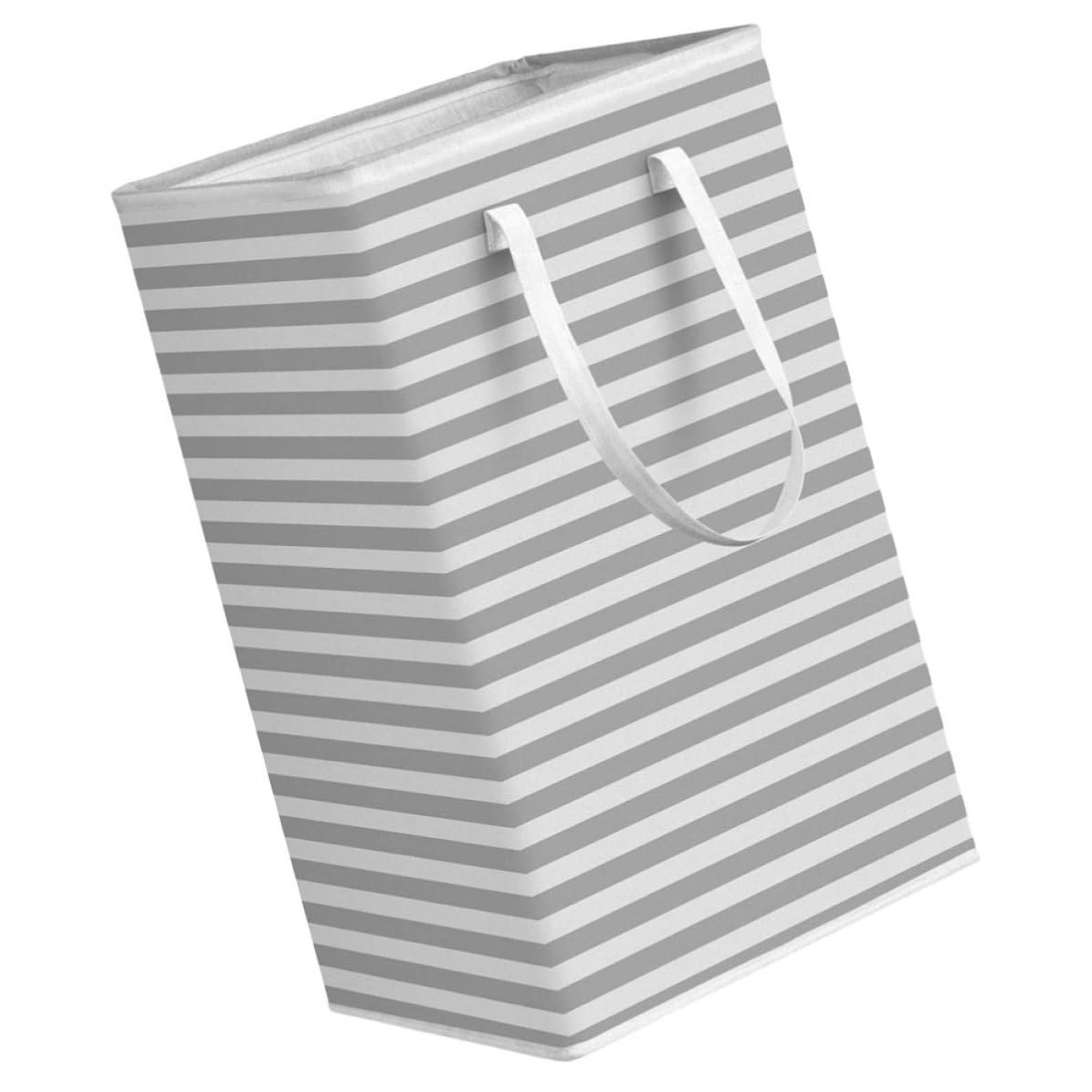 DOITOOL Cesto Porta Biancheria Oxford Motivo a Righe, Robusto e Pieghevole, Facile da Spostare, Adatto per Calzini e Scarpe, per Studio e Campeggio