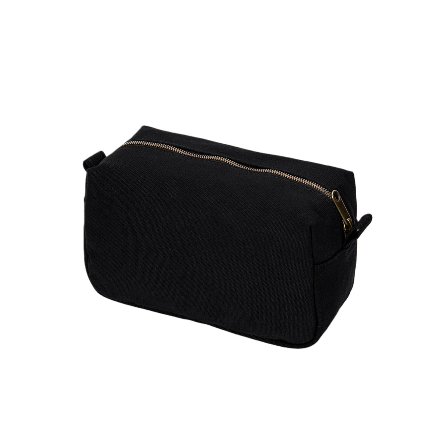 YONBEN Organizer Bag -Lightweight Cosmetic Bag with Ring Clasp, Perfect Travel Makeup Bag for Women,nylon Stand Up Design (Black/Canvas)