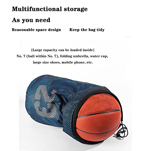 Basketbalzak, voetbalzak, waterdichte polyester net zak, eenvoudige koord schouderriem, modieuze grote capaciteit sport… - Image 3