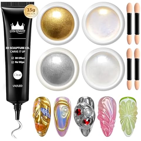 BISHENGYF 3D Nail Gel Set for Art Cover