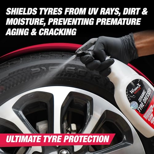 Image of Wavex Ceramic Tyre Dresser with Brush, 650ml, Superior Protection Car Tyre Polish for Extra Shine