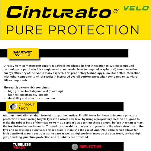 Pirelli Cinturato Velo Road Bike Tire (Long Rides), Clincher