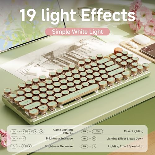Teclado Mecánico EWEADN-V20-D1 Retro 87 Teclas QWERTY miniatura 6