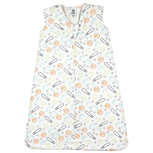 Image of Luvable Friends Unisex Baby Sleeveless Jersey Cotton Sleeping Bag, Sack, Blanket, Sports Jersey, 0-6 Months