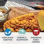Nordic Ware 93448 Wheat & Pumpkin Cast Loaf Pan, 6 Cup Capacity, Bronze - Image 5