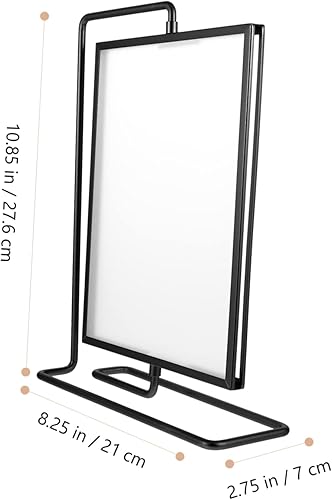 Miniatura 2 de HOMSFOU Marco de fotos giratorio de metal de 4 x 6 pulgadas, marco de fotos familiar de 4 x 6 marcos de fotos de metal, marco giratorio de metal,