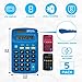 Better Office Products Pocket Size Mini Calculators, 10 Pack, Handheld Angled 8-Digit Display, Standard Function, Assorted Colors (Blue, Black, Pink), Dual Power with Included AA Battery Power