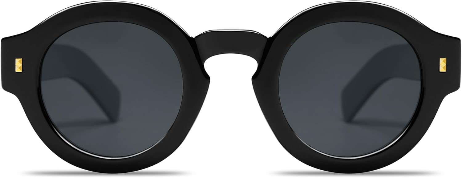 VANLINKER Vintage Round Polarized Sunglasses for Women Men Trendy Shades Retro Circle Sun Glasses VL9743