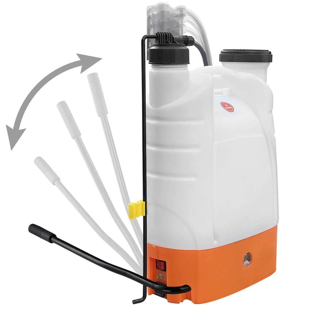 Mediawave Store - Nebulizzatore a Batteria a Spalla 16lt Pompa Diserbante con Spruzzino ST7008E1 Atomizzatore, Spruzzatore, a Zaino, per Vigneti, Orti, Piante e Disinfestazione Ambienti
