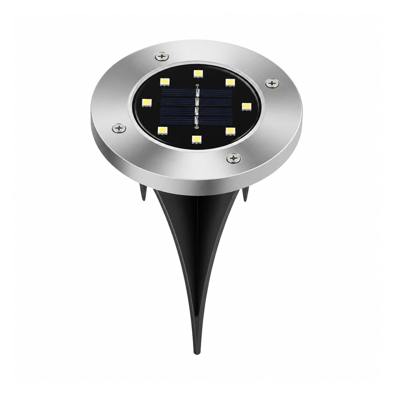 AMRTTWY In Ground Lights, 8/20LED Solar Disk Light Outdoor Garden Underground(8LED-Warm White)