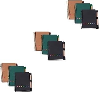 STOBOK 9 Pçs Com Notebook Caderno De Viagem Caderno De Capa Dura Caderno De Bolso Diário De Composição Caderno Agenda Bloco De Notas Pequeno Bloco De Notas Para Estudantes Bloco De Notas