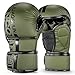 KUANG QUAN MMA Gloves Open Palm Sparring & Grappling Mitts,Martial Arts for Men & Women,Combat Sports,MMA, Boxing, Muay Thai, Kickboxing (Army Green, Large)