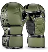 KUANG QUAN MMA Gloves Open Palm Sparring &amp; Grappling Mitts,Martial Arts for Men &amp; Women,Combat Sp...