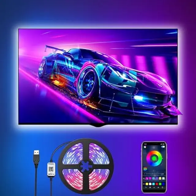 Tira LED RGB Retroiluminación Bluetooth para TV 40-50 Pulgadas
