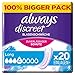 Produktbild Always Discreet Inkontinenz-Slipeinlagen Damen, Long (20 Binden) Big Pack, starker Schutz, den Sie kaum spüren