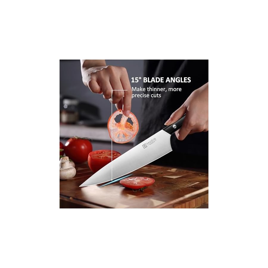 PAUDIN-Kitchen-Knife-Set-7-Piece-Chef-Knife-Set-High-Carbon-Stainless-Steel-Knife-Set-Razor-Sharp-Knives-Set-for-Kitchen-Precise-Cutting-Lightweight-Durable-Black PAUDIN Kitchen Knife Set, 7-Piece Chef Knife Set, High Carbon Stainless Steel Knife Set, Razor-Sharp Knives Set for Kitchen, Precise Cutting, Lightweight & Durable, Black