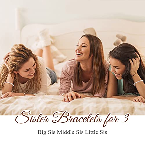 LParkin Big, Little, and Middle Sister Bracelet Set - Pearl Jewelry Gift2