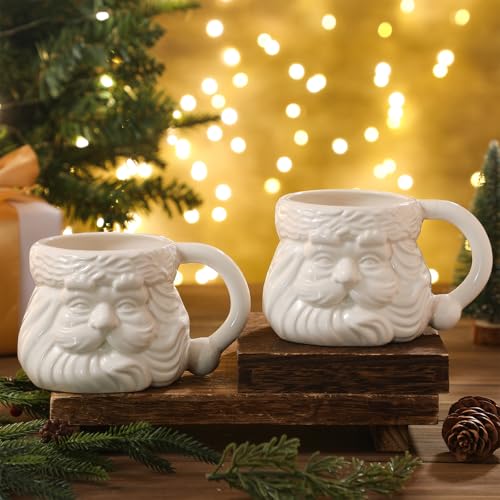 Juego de 2 Tazas Santa Claus de Cerámica 16 oz miniatura 1