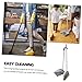 FRCOLOR 1set Handheld Broom and Dustpan Set with Handle Heavy Duty Cleaning Tool for Home Office Kitchen and Lobby Hair Cleaning Broom and Dustpan