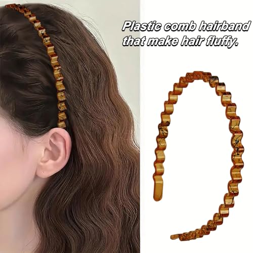 WOVOWOVO Wavy Headbands for Women & Teens - Non-Slip Fashion Accessory