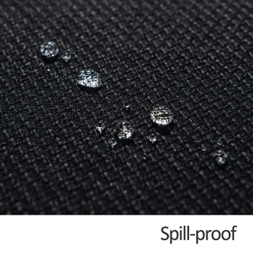 Image of maxmill Rectangle Textured Tablecloth Waterproof Spillproof Wrinkle Free Table Cloth, Kitchen Dining Tabletop Decoration, Fabric Table Cover for Outdoor and Indoor Use, 52 x 70 Inch, Black
