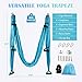 ZELUS Aerial Yoga Swing Sling Strong Yoga Hammock Kit Set Trapeze Inversion Equipment Include 2 Extensions Straps and Ceiling Mounting Kit (Blue)