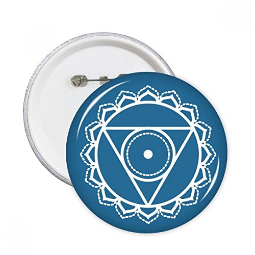Badge rond géométrie fleur totem DIYthinker bouton décoration vêtement lot de 5 pièces multicolore
