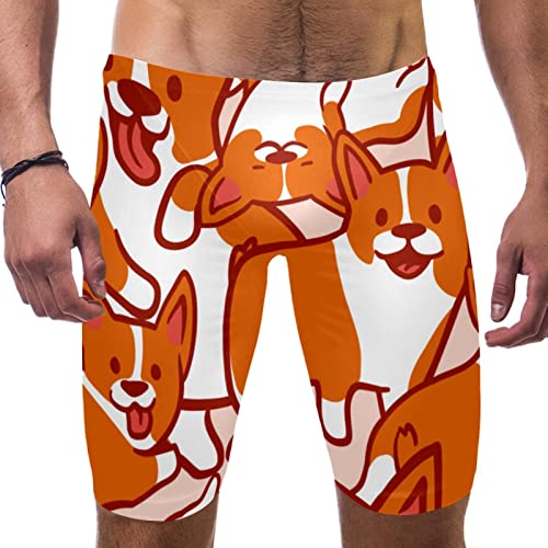 Traje de baño de pierna cuadrada para hombre HUI JIN SHOP bañador deportivo de corgis