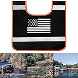 Winch Damper,Winch safety blanket,Winch Rope Accessories Black 4x4 Recovery Line Dampener Safety Blanket Car Off-Road,Road Recovery Winch Weight Bag,Safety Strong Durable PVC Winch Rope Dampener.
