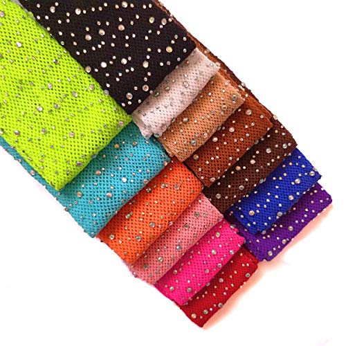 Luckelf Girls Tights Children's Fishnet Tight 12 Colors Sparkle Rhinestone Hollow Out Pantyhose (Black, 6-16) #TOP5