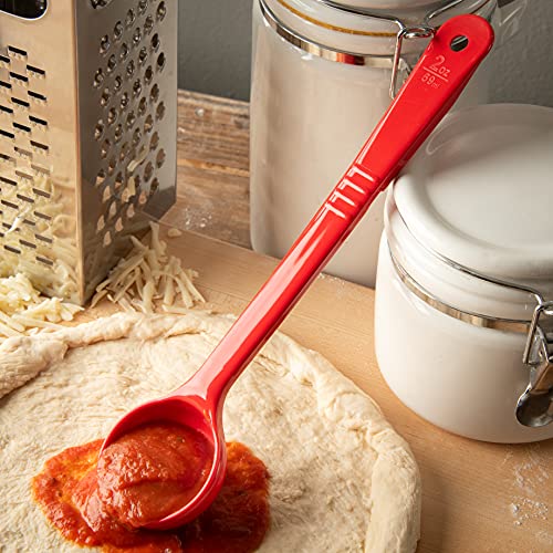 Image of Carlisle FoodService Products Measure Miser Plastic Measuring Spoon with Long Handle, 2 Ounces, Red, 1 Count (Pack of 1)