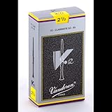  Caja 10 Cañas Clarinete Vandoren V-12 2½ caja gris