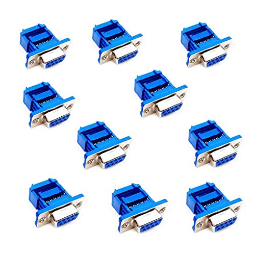 10 piezas conector D-SUB DB9 hembra para cable plano miniatura 1