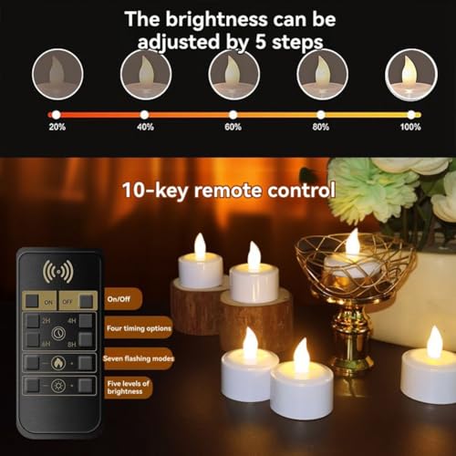 Velas sin llama de alta durabilidad con base de carga USB integrada 3