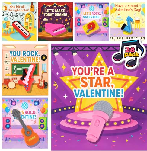 Gommes musicales enfants Swooflia lot de 28 mini instruments pour l'école