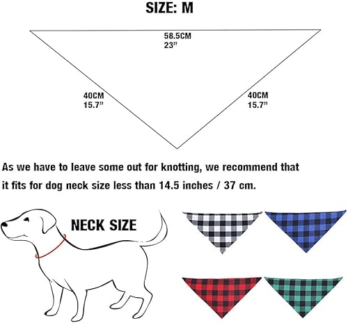 Miniatura 4 de Leconpet Bandana de búfalo para perro, paquete de 4 bandanas lavables para perros, bufandas, bufandas, baberos triangulares, accesorios para perros