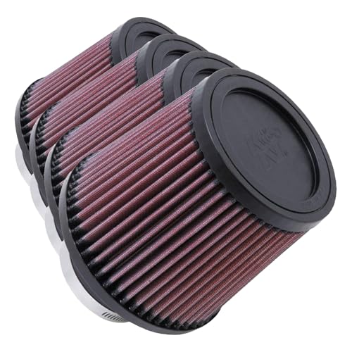 Image of K&N High-Flow Original Lifetime Universal Clamp-On Air Filter:Performance, Premium,Washable:Flange Diameter:3In, Filter Height: 5.5625 In,Flange Length:1.75 In,Shape:Round Tapered,RU-4990,(Pack of 4)