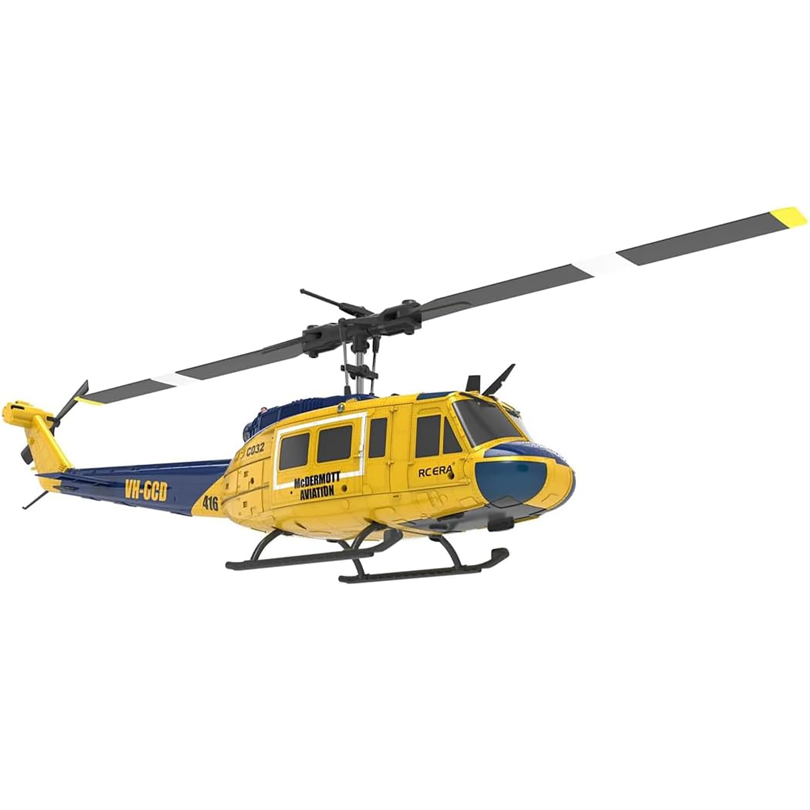Śmigłowiec RC C032 UH-1 - zdalnie sterowany model śmigłowca w skali 1/48 2.4G 6CH bez flybara, lot kaskaderski 3D i precyzyjny samolot RC dla początkujących dorosłych