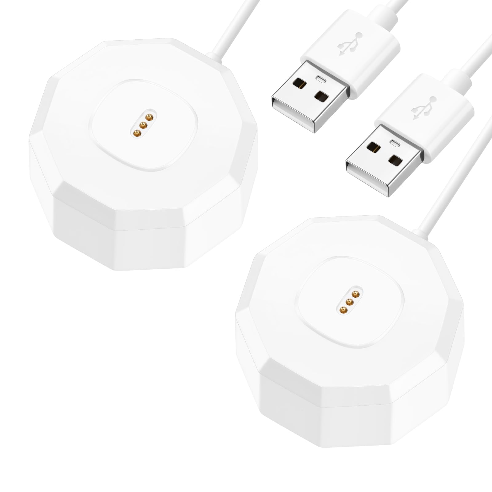 2 Pack pertain Laifen Electric Toothbrush Charger LFTB01-S/A/P Series Charger Replacement, Magnetic Contact Charging Base Power Cord Cable 3.3 ft (White*2)