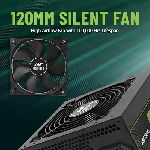 Image of Ant Esports VS550L Non Modular High Efficiency Gaming Power Supply /PSU with 120mm Hydraulic Low-Noise Fan for Efficient Heat Dissipation