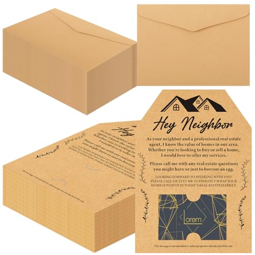 MotiMind 50 Sets of Real Estate Mailers Greeting Cards Neigh