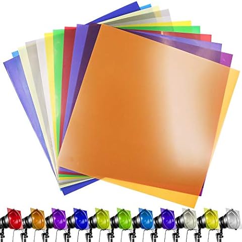 11 Pieces Square Gel Light Filter Set Cover